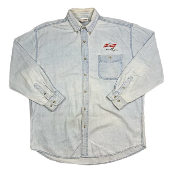 Vintage 2000s 'Dale Earnhardt Jr.' Budweiser Button-Down - Picture 1 of 10